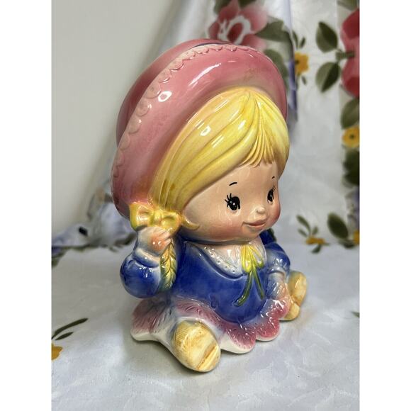 VINTAGE INARCO YOUNG GIRL LADY HEAD VASE - Picture 6 of 8